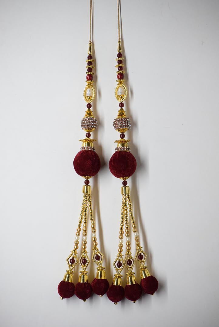 Ethnic At Ease Long Bridal Heavy Latkan Tassel for Lehenga-picture-32