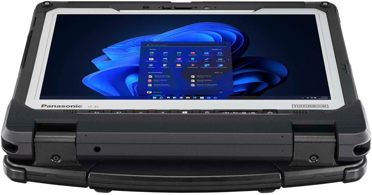Panasonic Toughbook 33 MK2, 2-in-1 Rugged Laptop, Core i5-10th Gen up to 4.4GHz, 12" Multi Touch + Digitizer, 16GB RAM, 512GB SSD, 4G LTE, dGPS, Barcode Reader, Infrared Webcam, Win 11 Pro (Renewed)