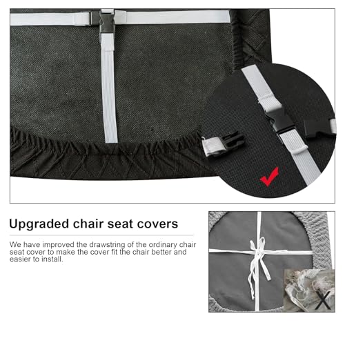 Image of Genina Waterproof Seat Covers for Dining Room Chair Cushion Covers Set of 6