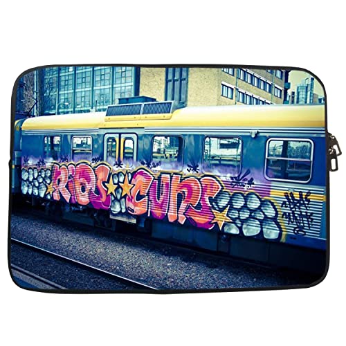 Image of TheSkinMantra Chain Laptop Sleeve Bag Compatible with Laptop /Macbooks /Chrombook /Notebook /Zbook (14.1 Inch (Chain), Train)