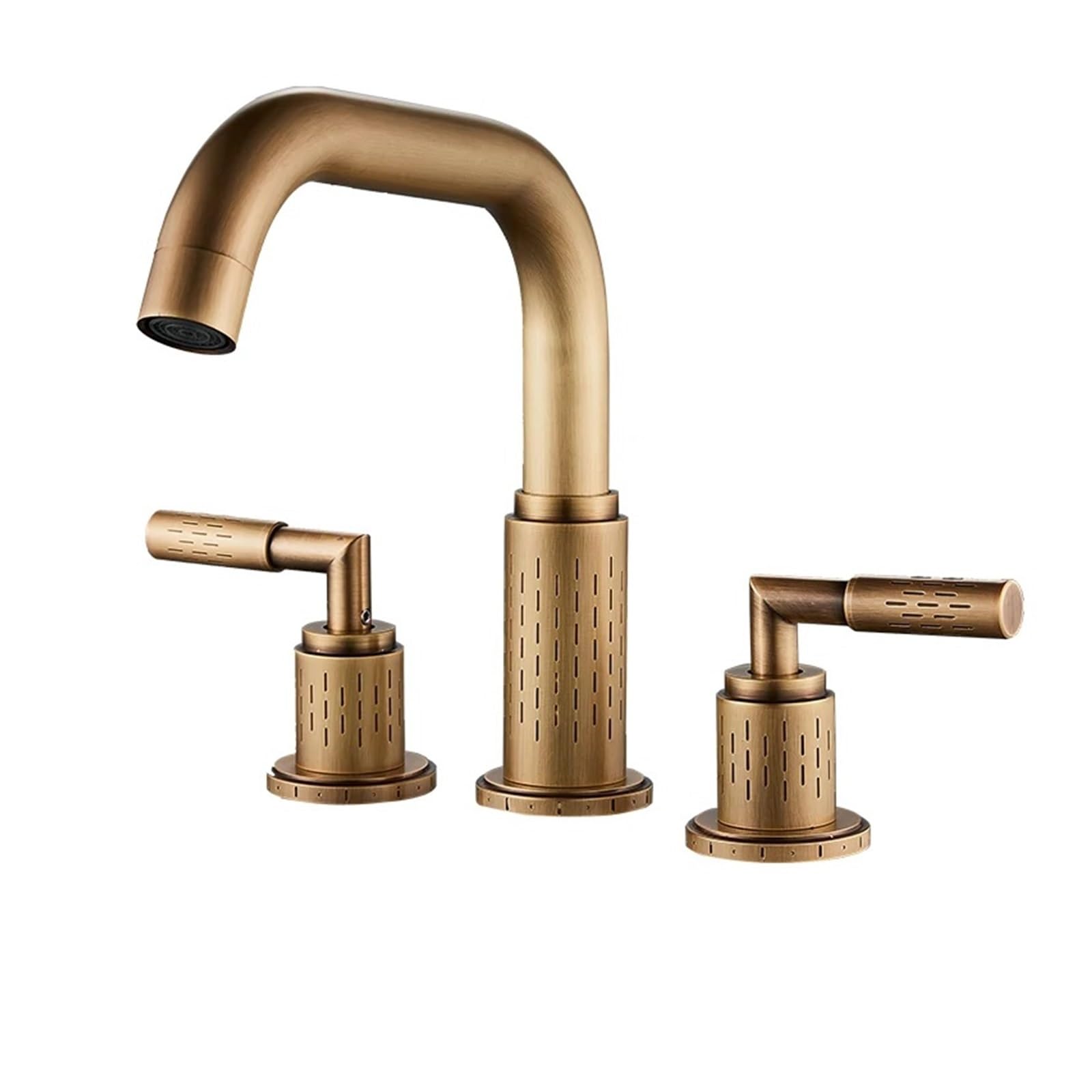Robinet de lavabo mitigeur durable en laiton brossé LWX à jet économique