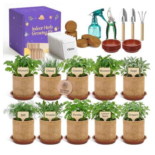 Floraxa 10-Herb Indoor Garden Kit, Complete Kitchen Herb Starter Set