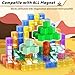 45PCS Magnetic Blocks - Transparent Magnet Cubes, Toddler Building Blocks, Sensory Autism Gifts for Kids Ages 3+, Preschool Travel Toys for 3-5 Year Old Boys and Girls