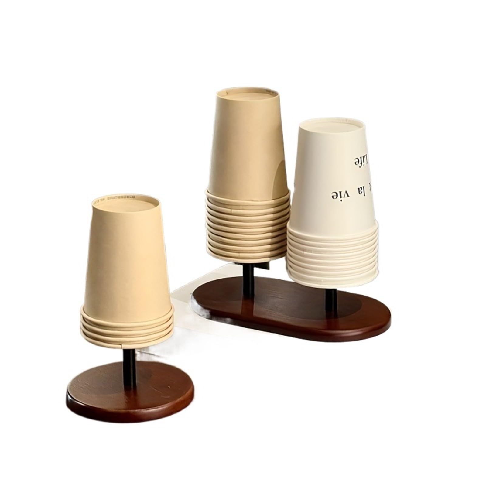Soporte De Almacenamiento Vasos Papel Escritorio Madera Para Vaso De Papel
