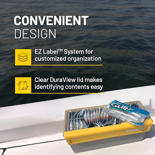 Image of Plano EDGE Premium Plastics and Bulk Tackle Utility Box, Clear and Yellow, Rust-Resistant, Waterproof Bulk Premium Storage Organizer for Plastic Tackle