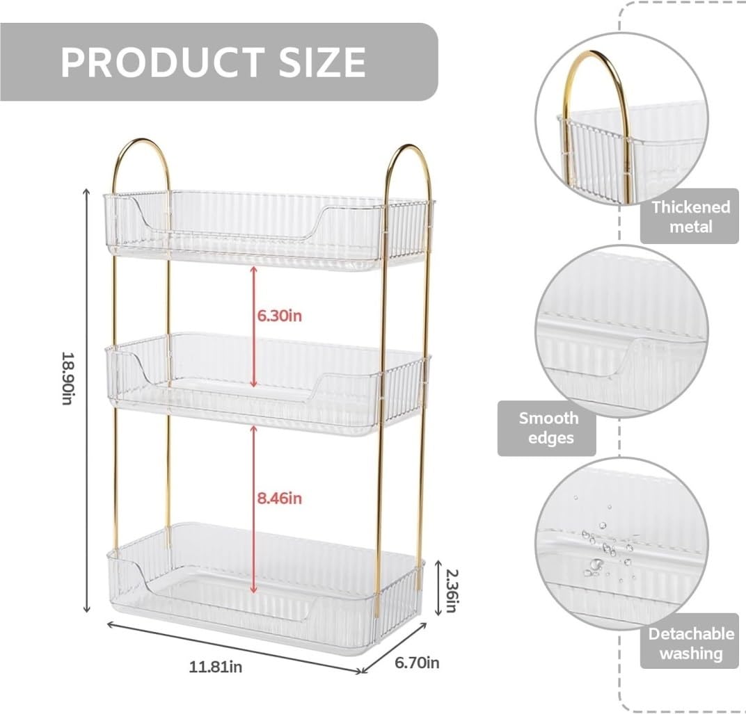 Organizzatore Di Trucchi Organizer Per Vassoio Per Ripiano Da Banco Per Cosmetici Per La Cura Della Pelle, Profumo Per Trucco Per Organizer Per Vassoio Da Trucco Per Comò Contenitori Per Cosmetici ( C