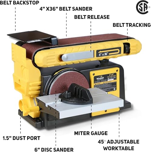 Woodskil 4.5-Amp Belt & Disc Sander