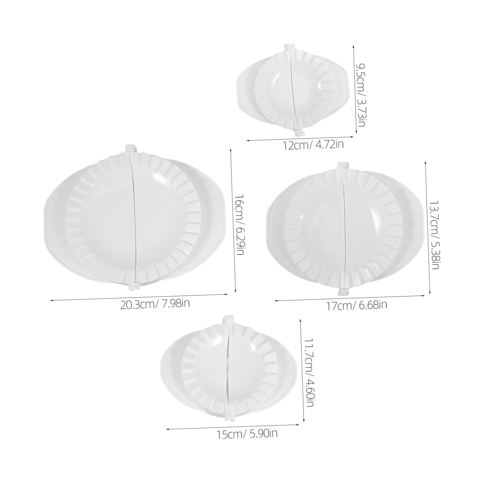 HAKIDZEL Manual Dumpling Maker Kit 4pcs Dumpling Wrappers Maker Dough Roller Machine for Chinese Food