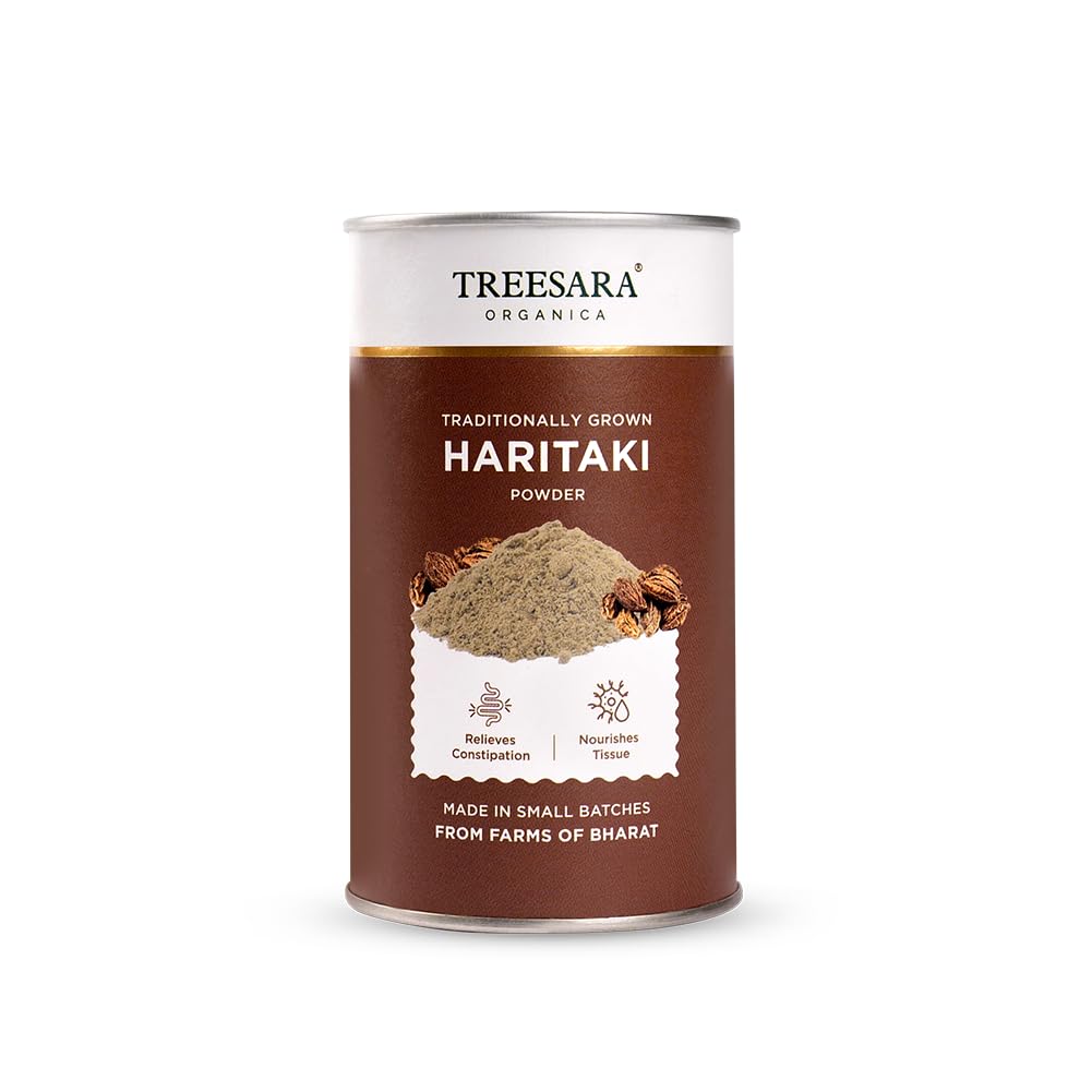TREESARA Organic Haritaki Powder helps Relieve Constipation and Nourishes Tissue, Enhances Immune System, Digestive and Cardiovascular Health, Supplement for Healthy Skin and Hair - 150gm (B0CZXTWML1) Amazon Price History, Amazon Price Tracker