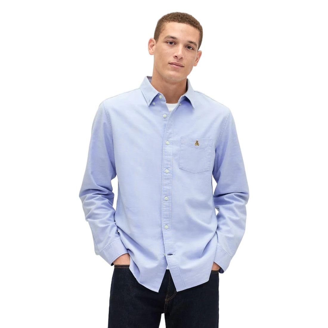 gap Men Solid Regular Fit Long Sleeves Collared Neck Shirt-picture-45