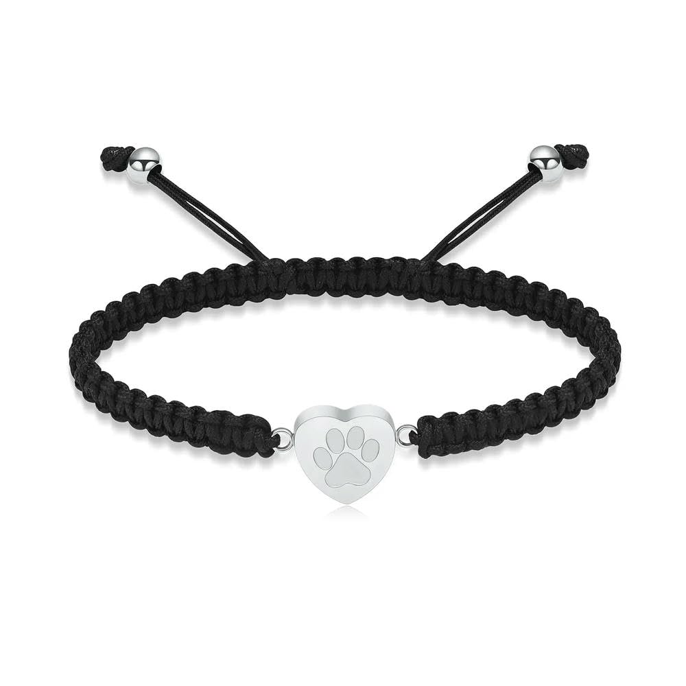 Bracelet urne patte de chien en argent pour cendres, bijou commémoratif haut de gamme