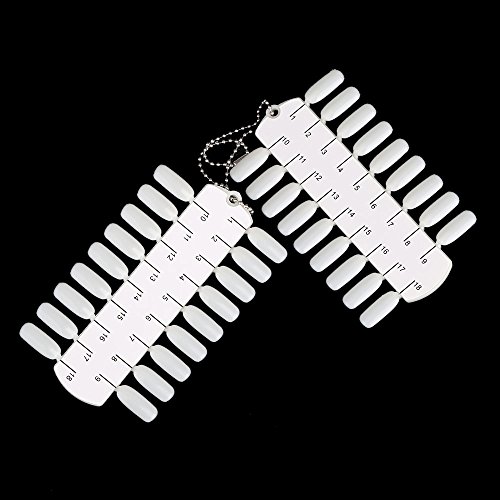 Andoer Camada dupla de cartão de cores para unhas Maquiagem Nail Art Prática de treinamento Gráfico