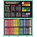 Sunnyglade 145 Piece Deluxe Art Set, Wooden Art Box & Drawing Kit with Crayons, Oil Pastels, Colored Pencils, Watercolor Cakes, Sketch Pencils, Paint Brush, Sharpener, Eraser, Color Chart (Green)