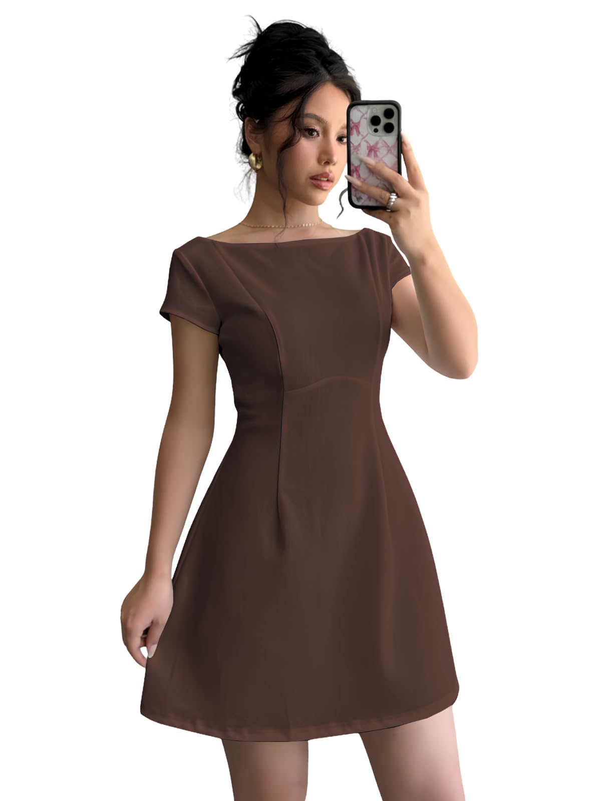 A-line One Piece Dress for Women Short – Western Stylish Bodycon Dresses for Events,Casual Date & Evening Look | Stylish Midi Party Dress for Women-image-1
