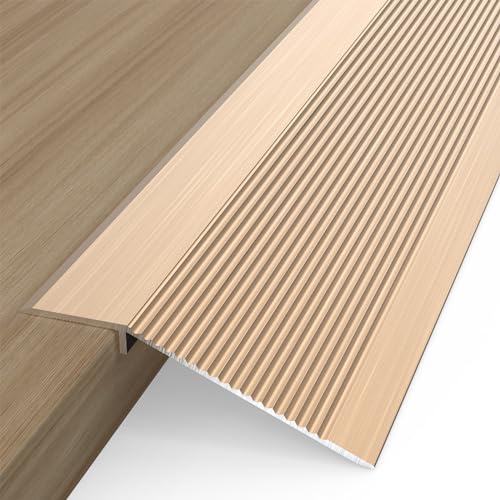 Floor Transition Strip, Aluminum Transition Strips for Doorway Door Threshold Strip Carpet Transition Strip Threshold Ramps for Doorways (Golden, 36''x4'')