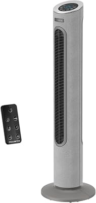Rowenta Eole Home Ventilateur colonne, Puissant, 40 dB(A), 7 vitesses, 3 modes manuels, Ecran de contrôle LED, Timer 12 h, Oscillation automatique, Télécommande incluse VU6980F0