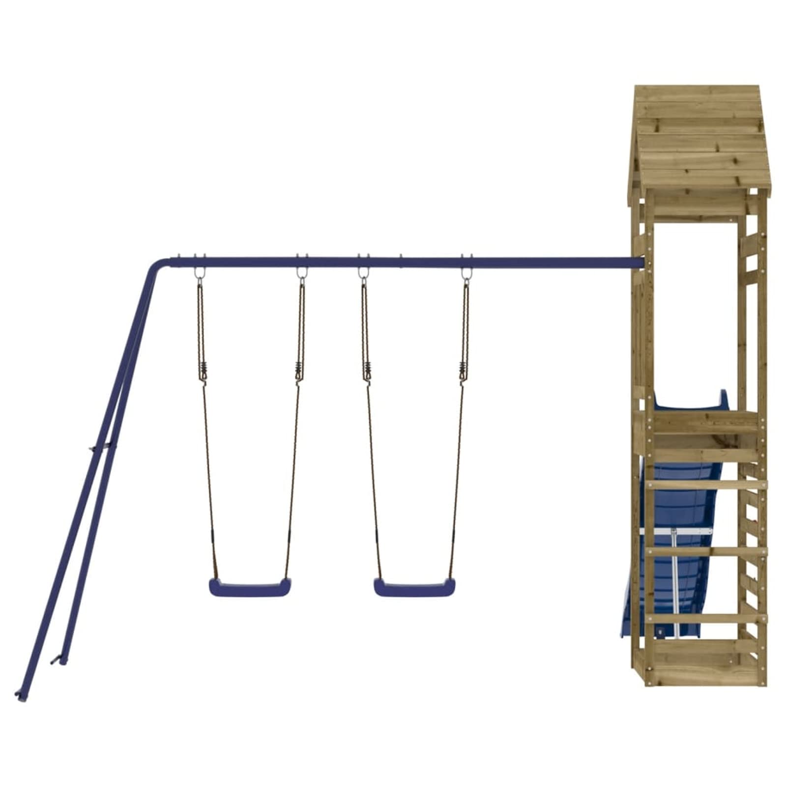 SECOLI Parco Giochi Bambini Esterno Giochi da Esterno per Bambini Scivolo da Giardino per Bambini Casetta in Legno per Bambini Altalena da Giardino per Bambini di Pino Impregnato