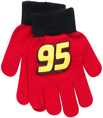 Image of Disney Cars Lightning McQueen Winter Hat 2 Pair Mittens or Gloves (Toddler /Little Boys)