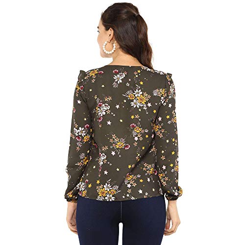 Image of Life by Shoppers Stop Womens Round Neck Floral Printed Top