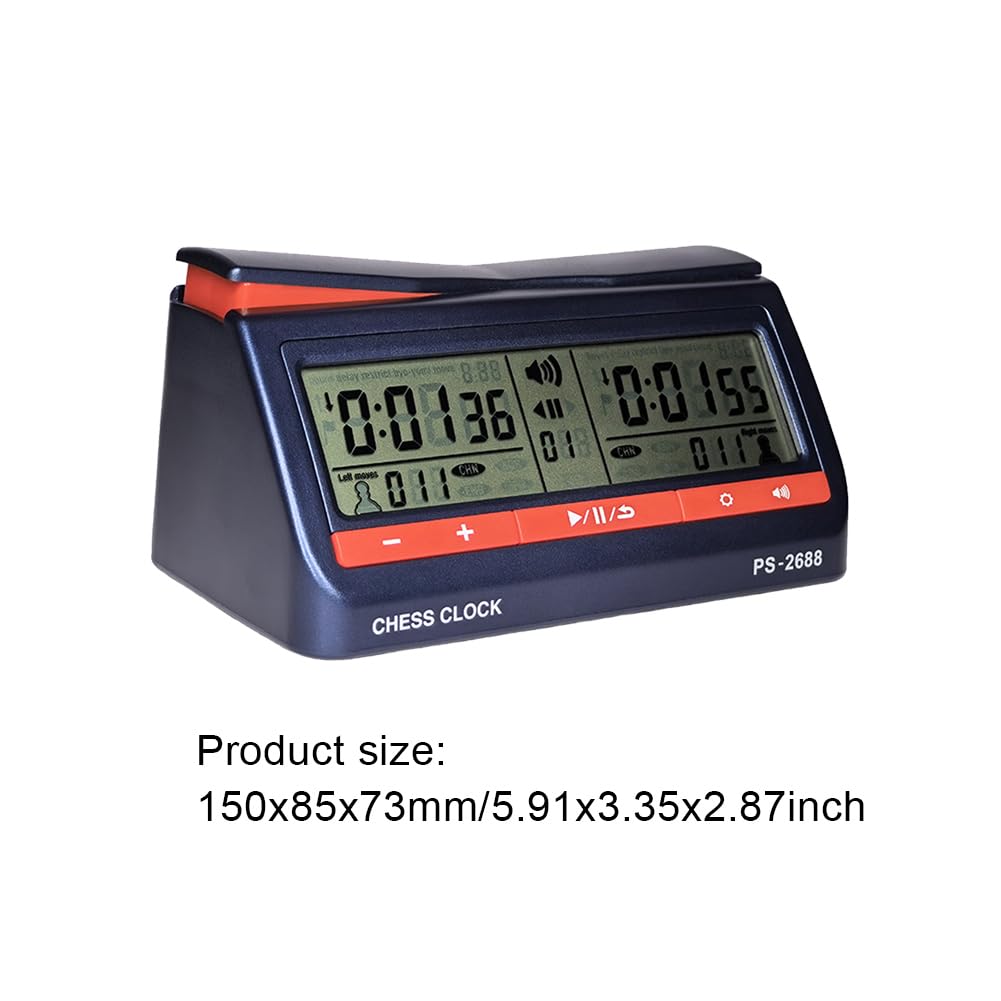 Reloj Digital de Ajedrez con Temporizador, Cronómetro Profesional Multifuncional para Juegos de Mesa con Función de Cuenta Atrás y Temporización Precisa, Ideal para Diversos Juegos de Mesa
