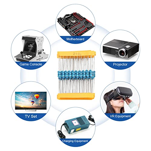 Cermant 1300Pcs 130Values 1/2W 1 Ohm-3M Ohm 1% Metal Film Fixed Resistor Kit Tolerance Resistor Assortment Kit With Storage Box #TOP5