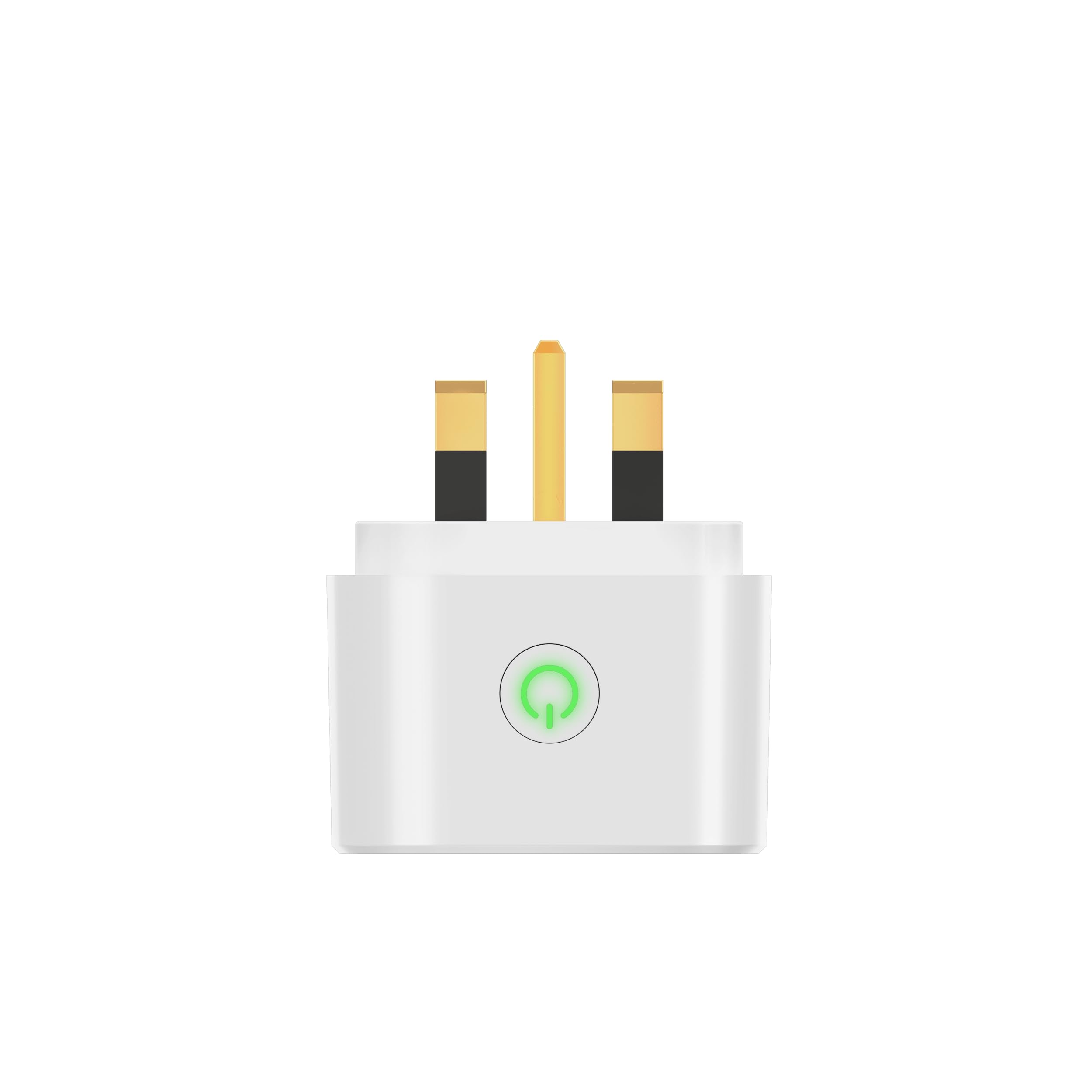 Calex - Smart Power Plug UK, WiFi Enabled, with Power Meter, Voice Control with Alexa & Google Assistant, Timer Function, Compact Design, 2.4 GHz