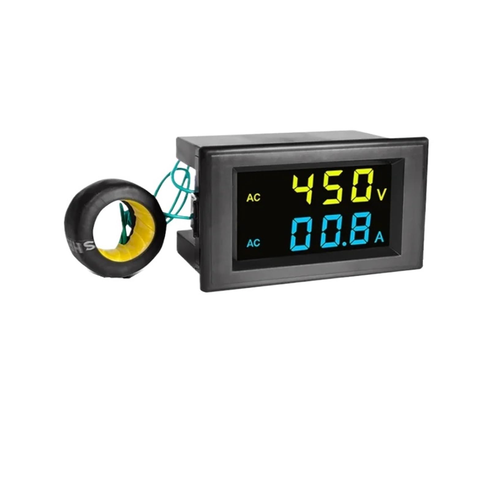 D85-2042AG AC Voltage and Current Meter Digital Display Dual Display Head LCD Color Display 220V 380V 100A 200A(0-100A,AC80-300V)