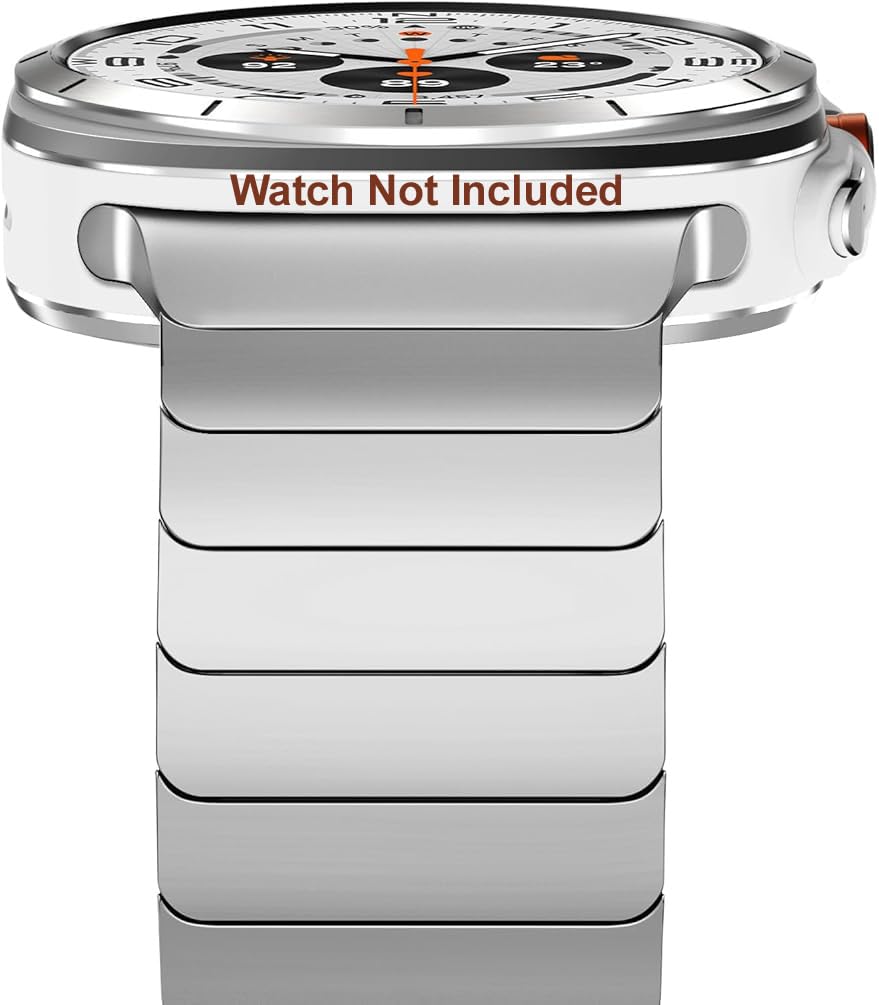 Zitel Stainless Steel No Gap Metal Band Compatible with Samsung Galaxy Watch Ultra 47mm-image-35