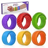 BDwing Silikon Fidget Toys Sensory Schnapparmbände, 6 Stück Slap Bracelets Anti Stress Finger Spielzeug Stressabbau Reliever Geschenk für Kinder und Erwachsene, ADHS & Autismus Sensory Toys
