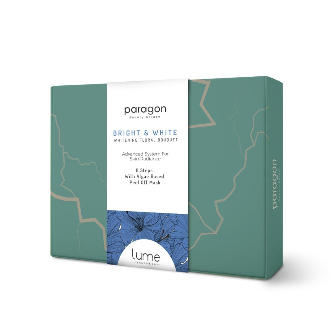 Lume By Paragon Bright & White + | 8-Step Algae-Based Peel-Off Mask System for Looking Skin & Natural Glow
