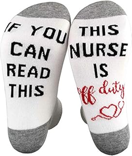 Funny Nurse Socks - If You Can Read This This Nurse is Off Duty Nurse Gift Casual Socks Graduation Gift for Nurses (Nurse,One_Size)