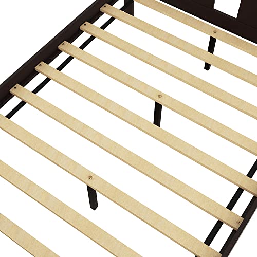 Citylight Full Size Bed Frame With Headboard And Footboard, Classic Wood Full Platform Bed With Wooden Slat Support For Boys, Girls,No Box Spring Needed (Full,Espresso) #TOP5
