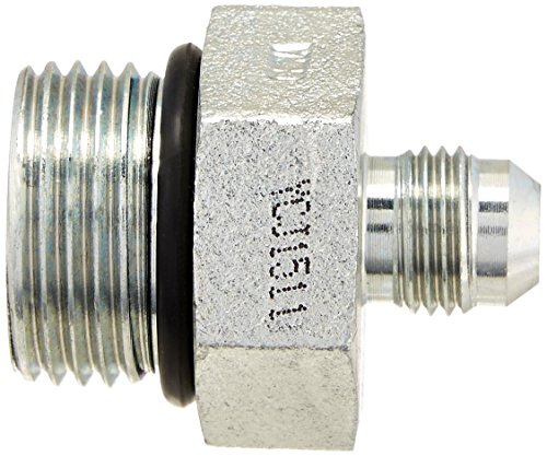 Image of Brennan Industries 6400-06-12-O Steel Straight Tube Fitting, 9 /16 inch-18 SAE x 1-1 /16 inch-12 SAE ORB Thread, 3 /8 inch Male JIC x 3 /8 inch Male O-Ring Boss