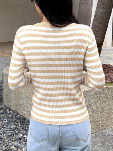 Image of Womens Cropped Cardigan Knit Shrugs for Dresses Tops V Neck Button Down Cardigans Sweaters