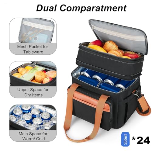 Hshpx Insulated Lunch Box Lunch Cooler Bag For Men: Expandable Large Lunchbox For Picnic Work Office Outdoor thumb #1