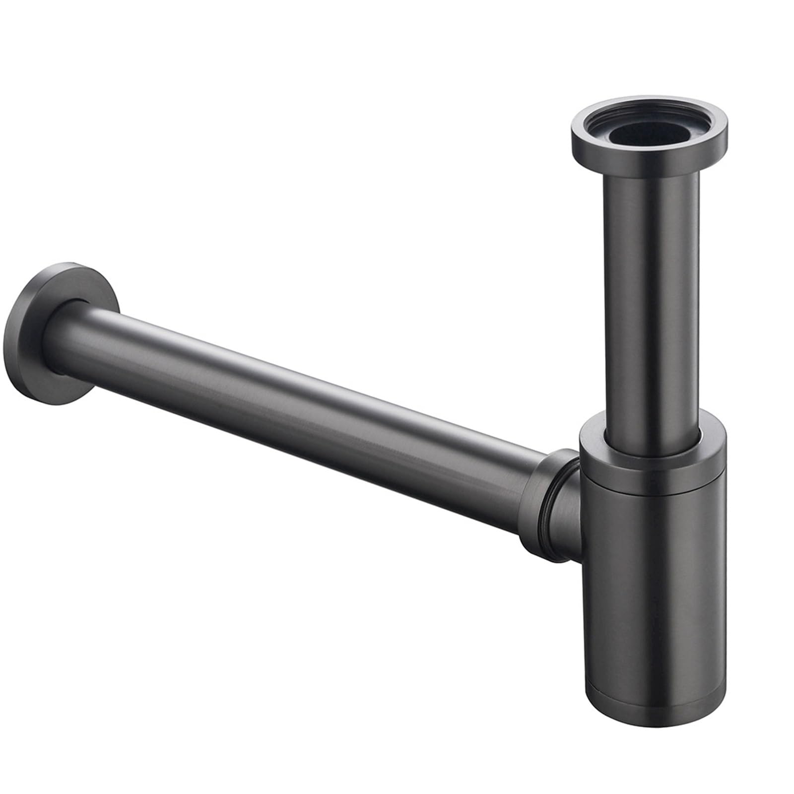 Cymmiyt Grey Basin Waste Zinc Alloy Wash Basin Wall-Mounted Wall Drainage Pipe Basin Air-Tight And Odor-Proof Drain Pipe(Grey)