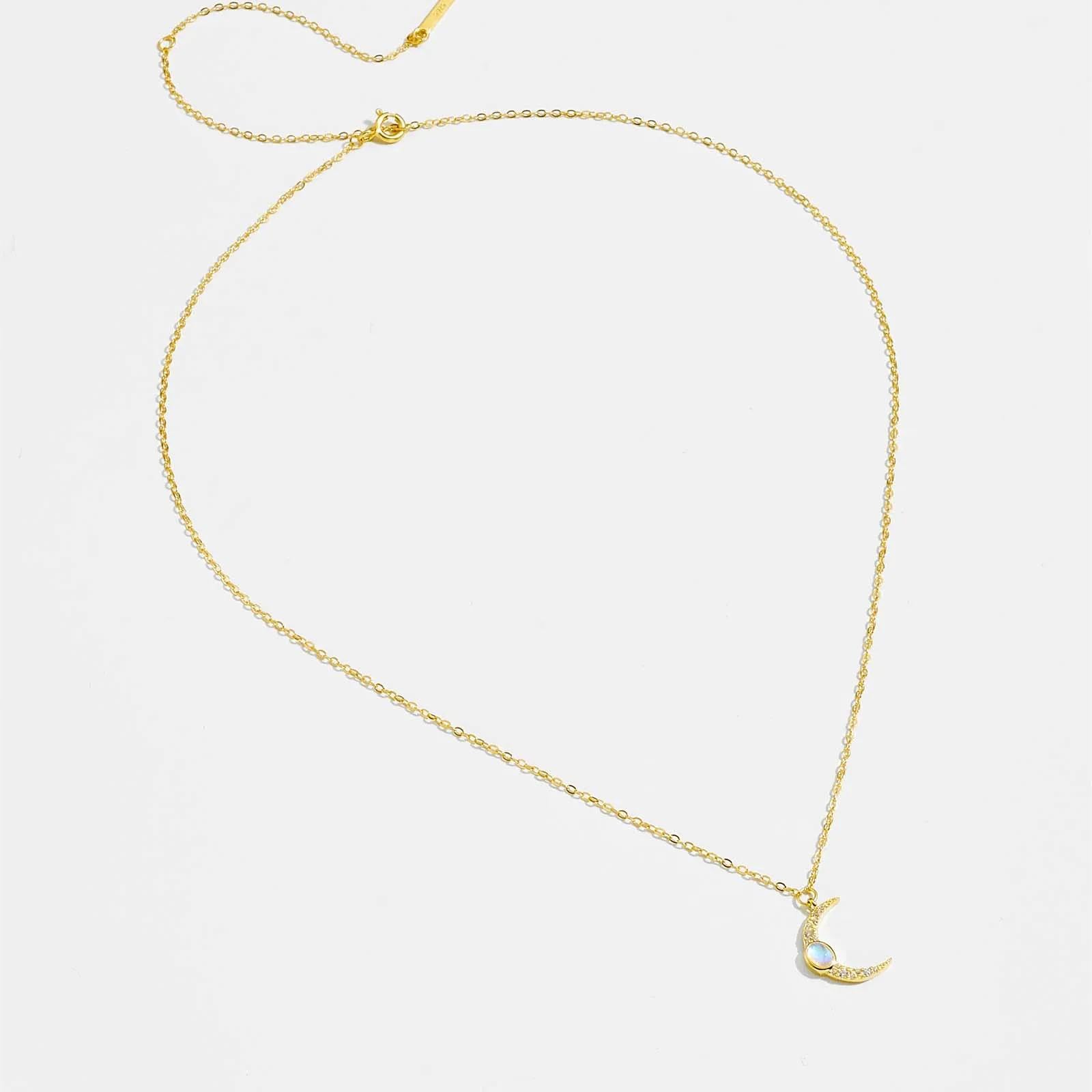 Halskette Ketten Schmuck Herren Frauen Anhänger Necklacemond Opale Anhänger Lange Kette Halskette Hochzeit