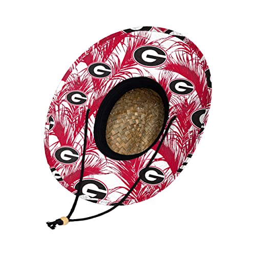 Image of FOCO NCAA Mens NCAA College Team Logo Floral Straw Sun Hat