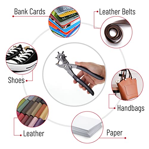 unco- leather hole punch tool multi hole sizes for belts and leather