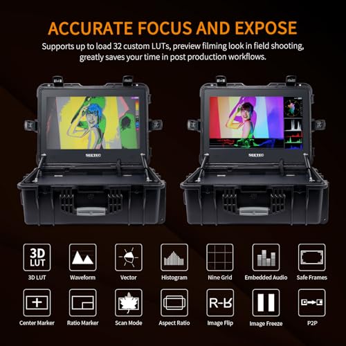 Image of WPC215 21.5 inch 1000nit High Bright Broadcast Carry-on Director Monitor with LUT Waveform HDMI SDI USB Input HDMI SDI Output Full HD 1920x1080