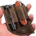 Hide & Drink, Full Grain Leather EDC Pocket Wallet, Curved Cash Organizer, Slim Front Card Holder, Money Clip, Handmade Travel Accessories, Bourbon Brown