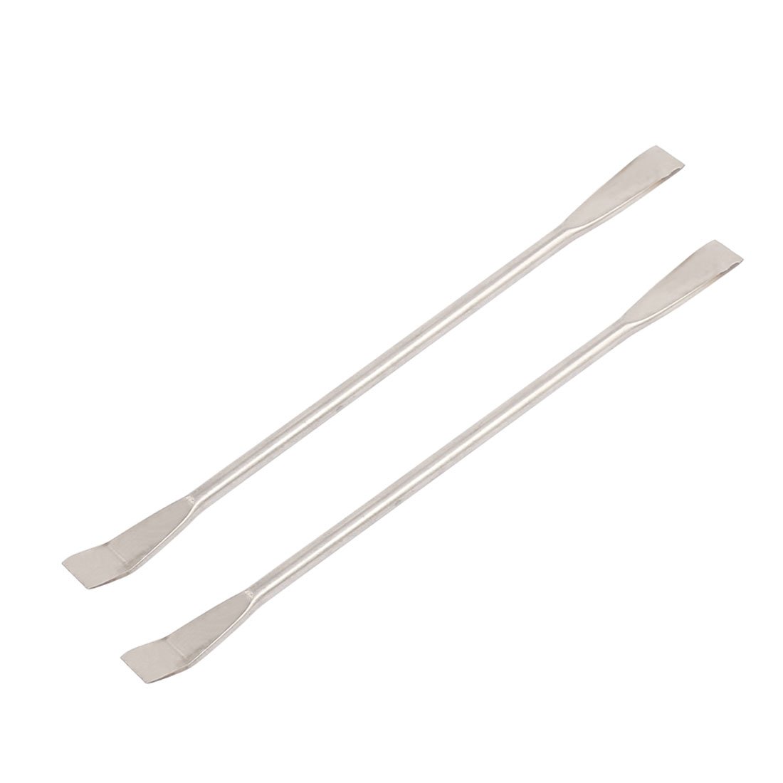 Aexit 2Pcs 125mm Measuring Tools & Scales Length Double Head Instruments Stainless Steel Cups Sampling Spatula