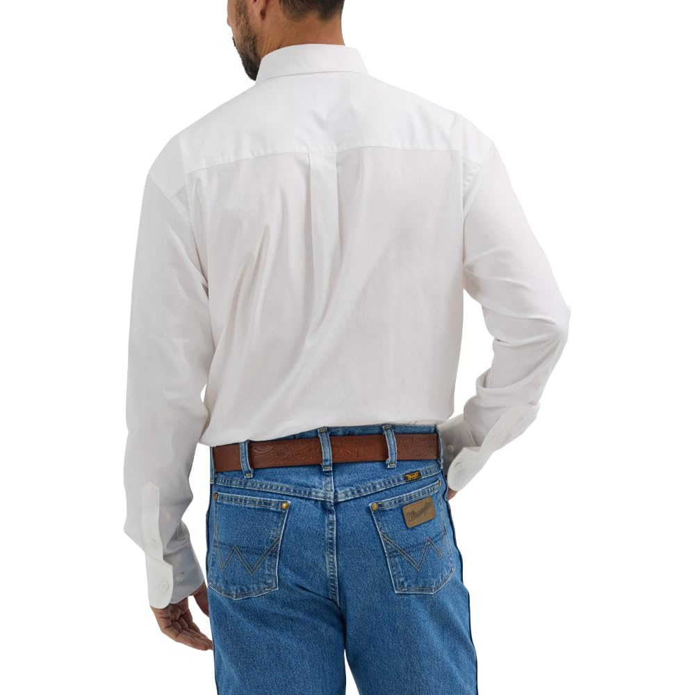 Wrangler George Strait Western Long Sleeve Relaxed Fit Button Down Shirt George Strait Western - Camisa de Manga Larga con Botones para Hombre Hombre (Pack de 1)