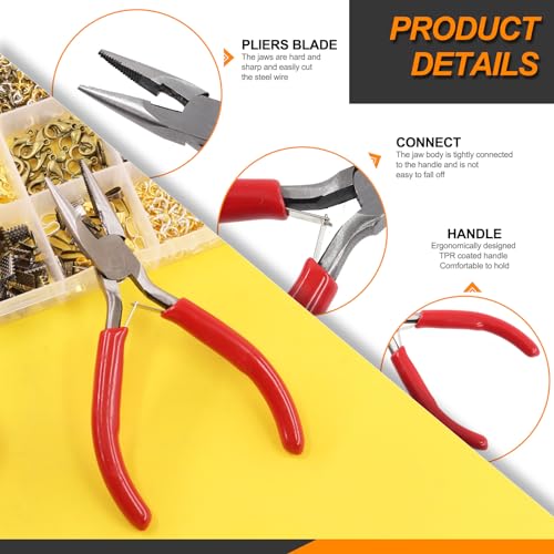 Rustark 1251Pcs Jewelry Making Supplies Kit W Jewelry Pliers, Jewelry Wires, Crystal Glass Beads, Jewelry Findings - Image 4
