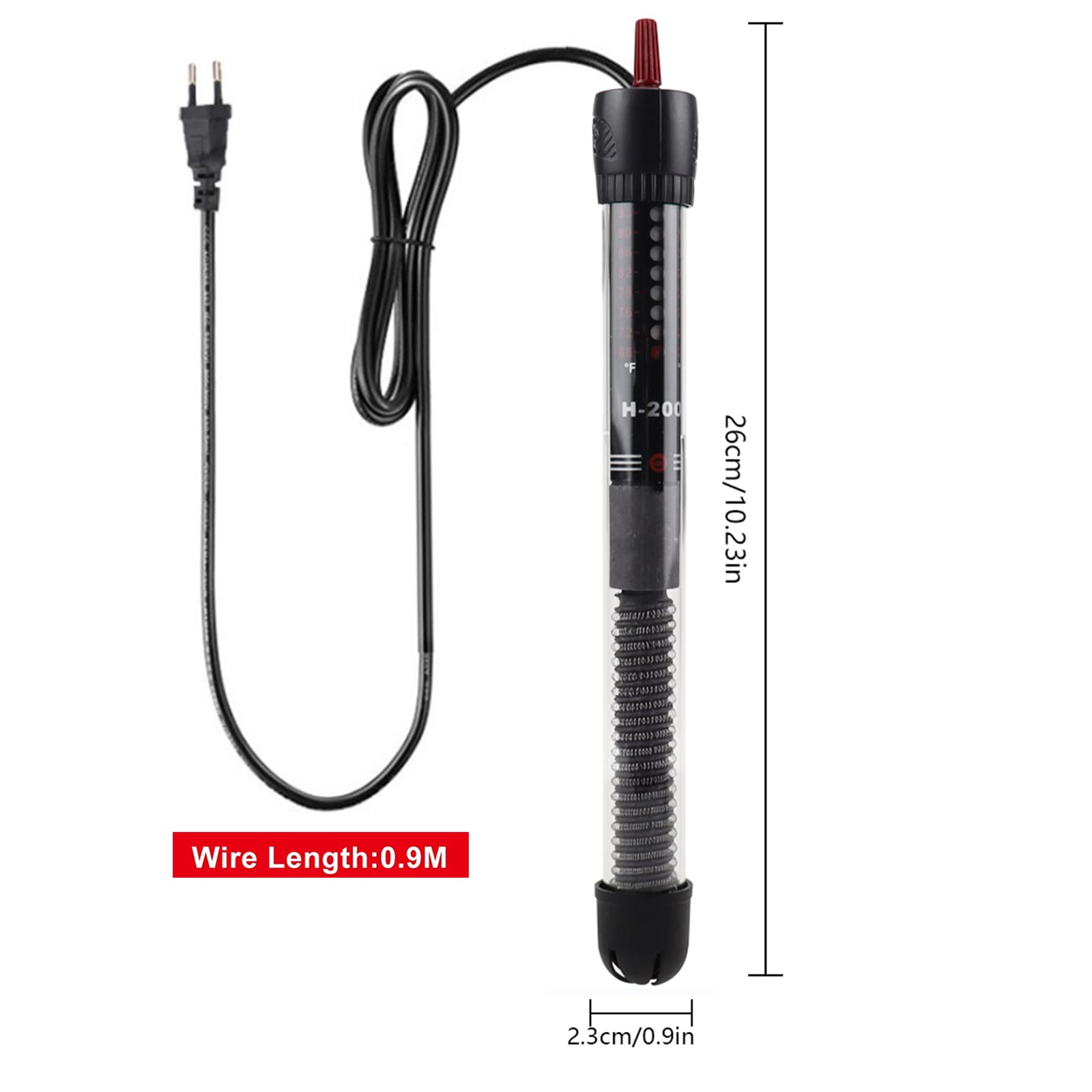 Riscaldatore Acquario 100W Sommergibile - Termostato Regolabile Per Pesci, Per Vasche 50L-120L - Foto 9