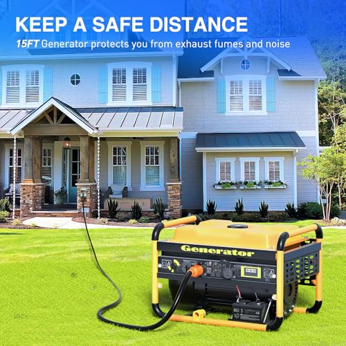 Image of Nilight 30A 15FT Generator Extension Cord Power Inlet Box with Locking Connector 125 /250V 7500W 10 Gauge STW ETL Listed 4 Prong L14-30P L14-30R Cable for RV Outdoor Use