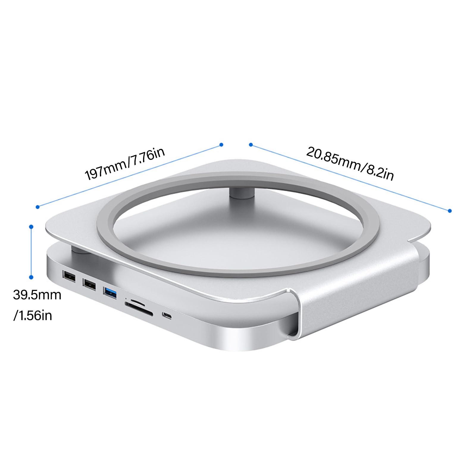 Supporto in alluminio USB C Drive Enclosure Per 2024 Tipo Docking Station Case Card Reader Espansione Stand Dock Con Ricarica USB
