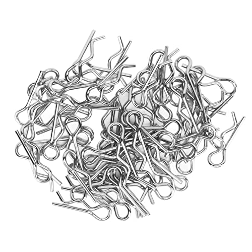 60PCS RC Car Body Clips for /16 & /18 RC, Easy Inst &, N Fasteners (Black) (Silver)