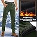 Men's Outdoor Windproof Waterproof Hiking Mountain Ski Pants, Soft Shell Fleece Lined Trousers#NK-801,Army Green,US S 32