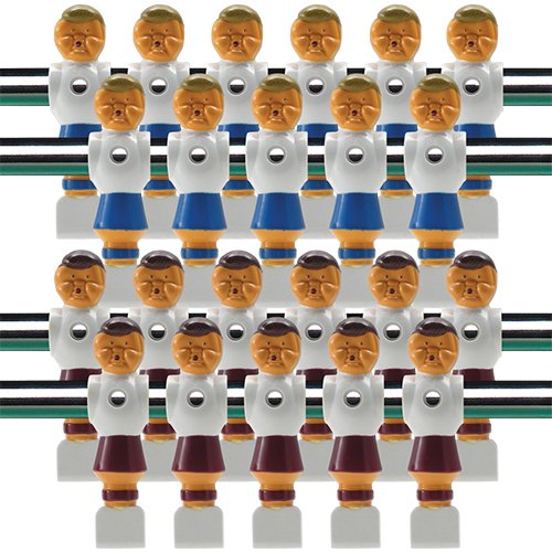 Billiard Evolution 22 Old Style Red and Blue Foosball Men